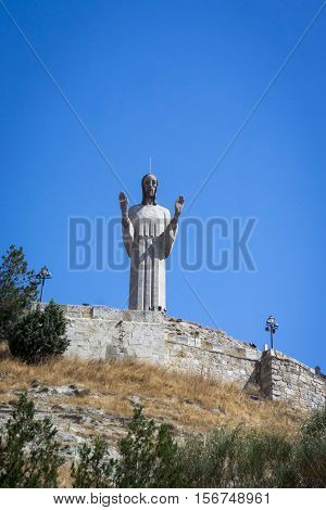 Statue of Christ (Cristo del Otero) in Palencia Spain