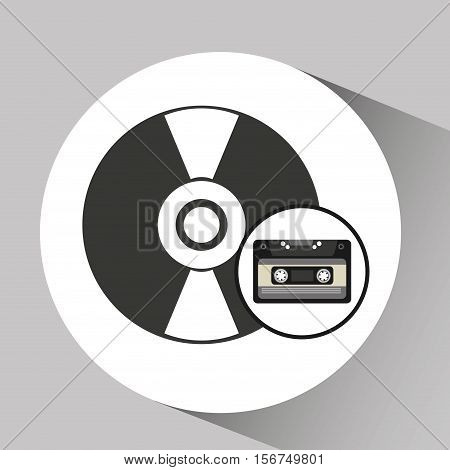 cassette vynil disk retro vector illustration eps 10