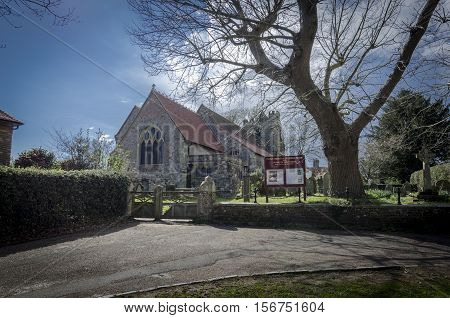 St George Church in the village of Brede Kent UK