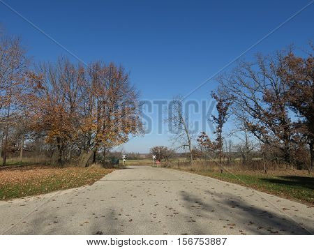 Railroad Tracks in fall  bordering Stoney Ridge in Kettle Moraine Southern Unit