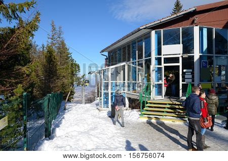 Cableway station (Szyndzielnia in Poland, near Bielsko-Biala)