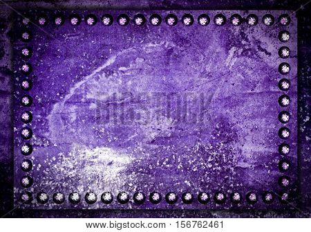 Metal texture background with screw. Old grunge texture