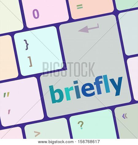 Briefly Text Button On Keyboard With Soft Focus