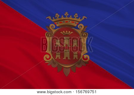 Flag of Campobasso is a city and comune in central-southern Italy. 3d illustration