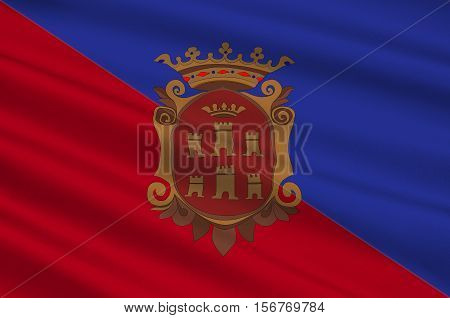 Flag of Campobasso is a city and comune in central-southern Italy. 3d illustration