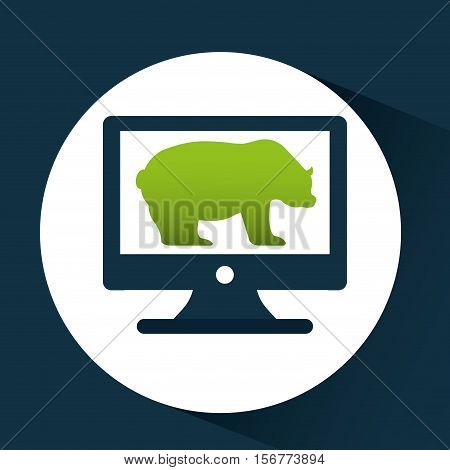 concept stock exchange bear icon design vector illustration eps 10