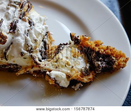 White Chocolate, Rum And Caramel Tart