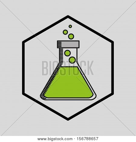 silhouette  with flas filled element laboratory vector illusration eps 10