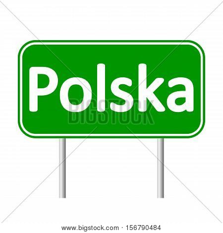 Polska road sign isolated on white background.Palau road sign isolated on white background.