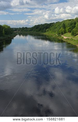 Landscape with Wast Dvina river in the center of Vitebsk