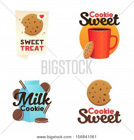 Set confectionery banners, labels, logos. Vector set