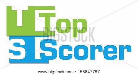 Top scorer text alphabets written over green background.