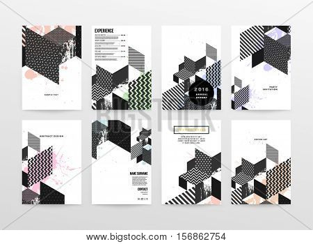 Geometric background Template for covers, flyers, banners, posters and placards, may be used for presentations and books, EPS10 vector illustration
