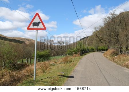 Eine Landstraße In der Elan-Tal, Wales.