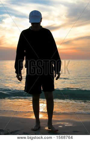 På stranden