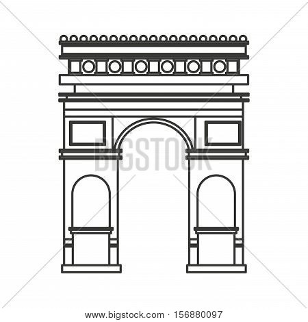 triumph arch france isolated icon vector illustration design
