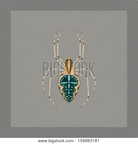 flat shading style illustration of spider Araneus