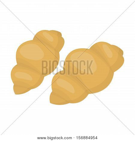 Gnocchi pasta icon in cartoon style isolated on white background. Types of pasta symbol vector illustration.