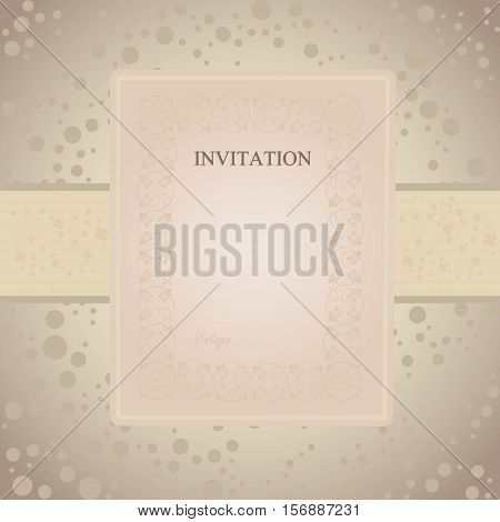 Vector vintage card in shades of gray