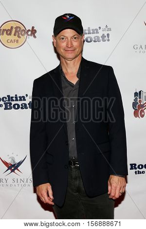NEW YORK - MAY 21: Actor Gary Sinise attends a benefit concert at the Hard Rock Cafe on May 21, 2015 in New York City.
