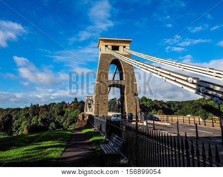 Hdr Clifton Suspension Bridge In Bristol
