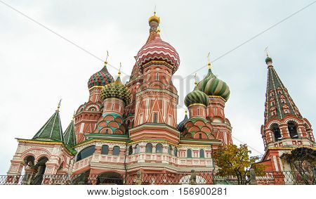 St. Basils Cathedral On Red Square In Moscow