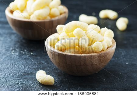 Corn Sticks On The Black Table