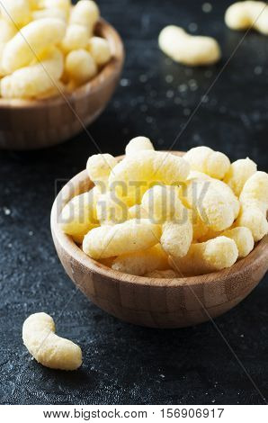 Corn Sticks On The Black Table