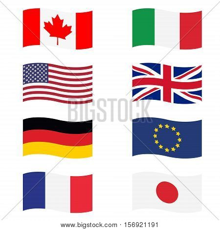 G8 Countries Flags