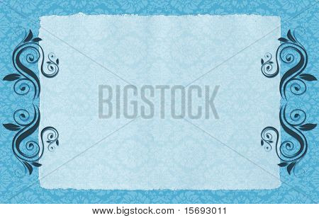 피지와 스크롤 세부-복사 공간 엔 틱 종이