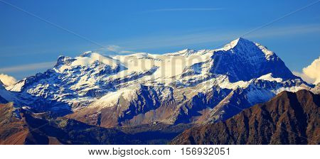 Leone Mountain seen from Mottarone Mountain, Verbano Cusio Ossola , Piedmont, Italy, Europe