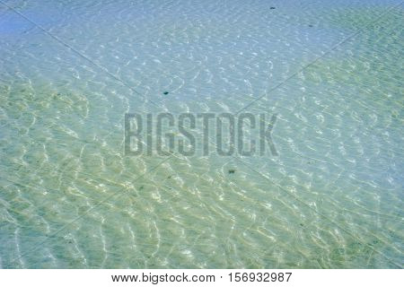Water Surface At Chaqia Salt Lake, Qinghai, China