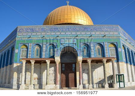 JERUSALEM ISRAEL 23 10 16: Temple Mount known as the the Noble Sanctuary of Jerusalem located in the Old City of Jerusalem, is one of the most important religious sites in the world.