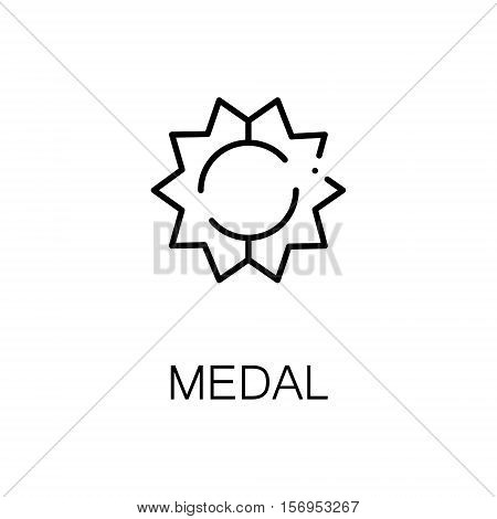 Award flat icon. Single high quality outline symbol of medal or other award for web design or mobile app. Thin line signs of award for design logo, visit card, etc. Outline pictogram of award