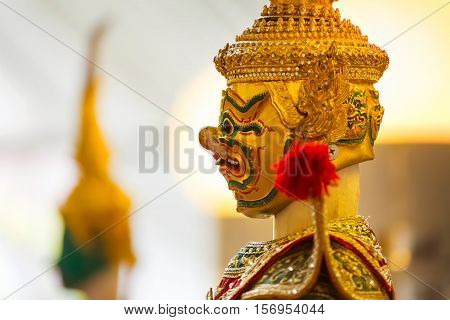 Bangkok, Thailand - January 16 2016: The Free Event Of The Making Of Thai Traditional Puppet And Sta