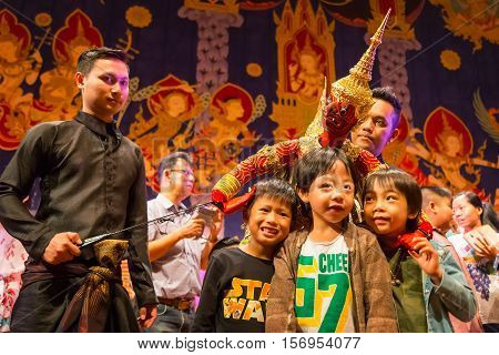 Bangkok, Thailand - January 16 2016: The Free Event Of The Making Of Thai Traditional Puppet And Sta