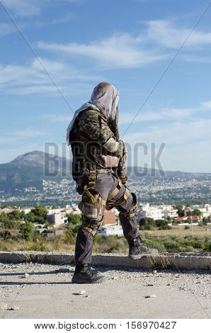 sniper recon target scope multicam ghillie suit