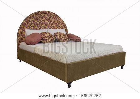 double bed isolated under the white background