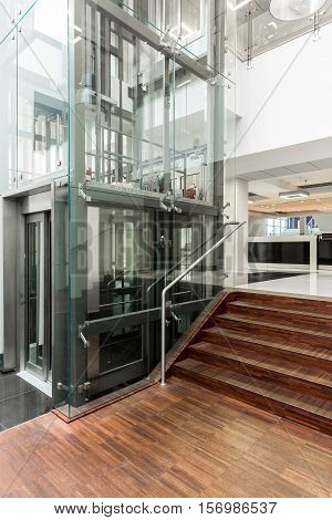 Modern Corridor With Wooden Parquet
