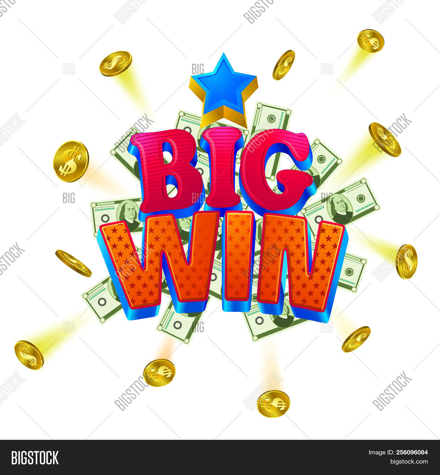 Big Win Casino Banner Vector Photo Free Trial Bigstock