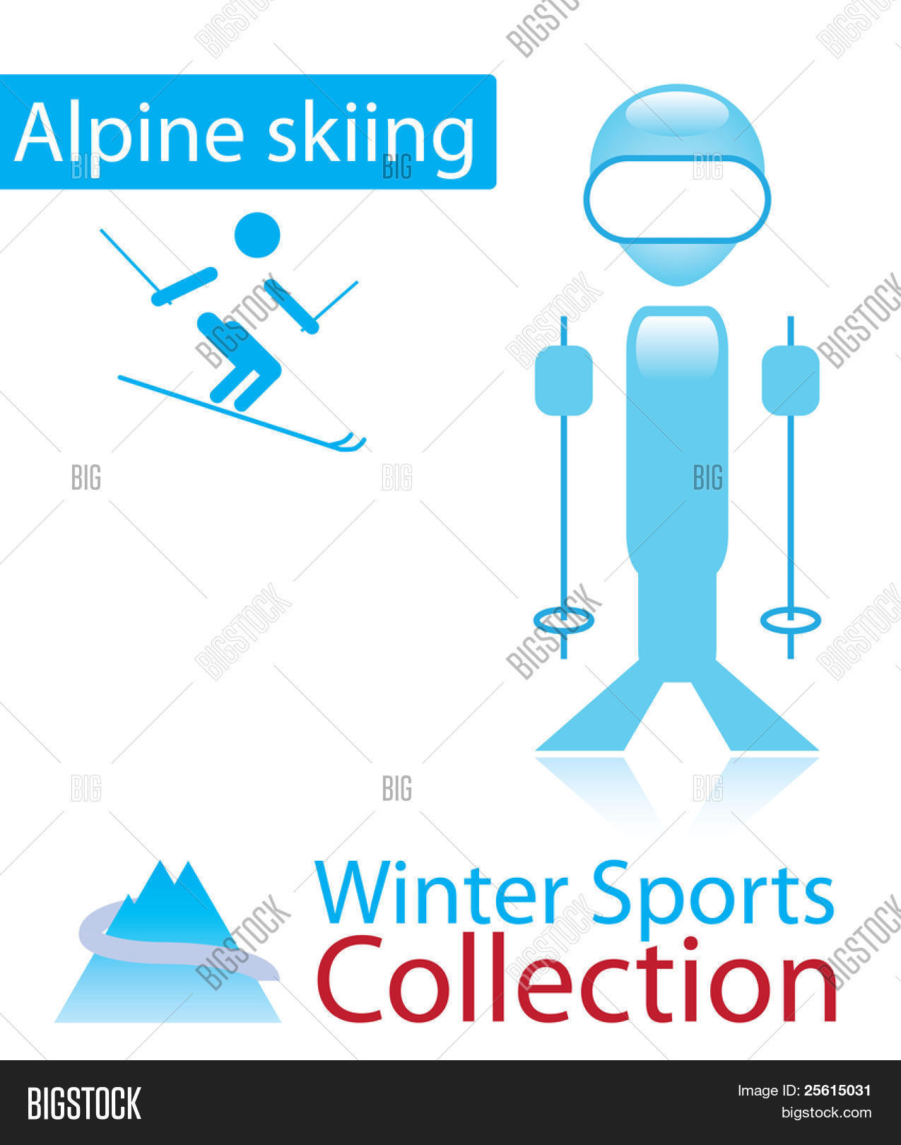 Alpine Skiing Winter Vector & Photo (Free Trial) | Bigstock