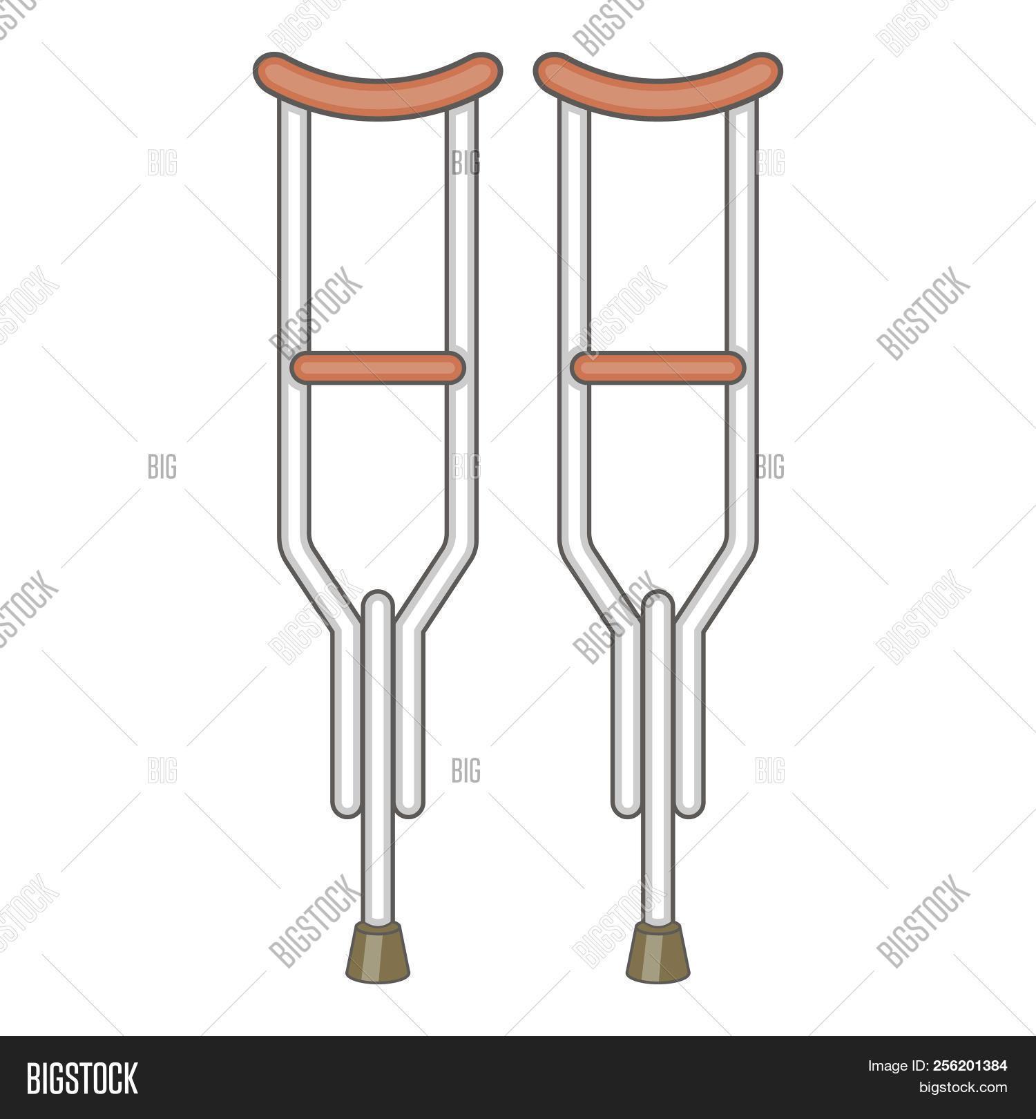 Crutches Icon Cartoon Image Photo Free Trial Bigstock