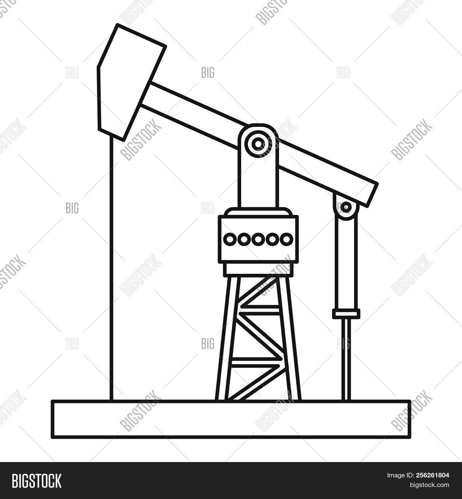 Oil Pumpjack Icon. Image & Photo (Free Trial) Bigstock