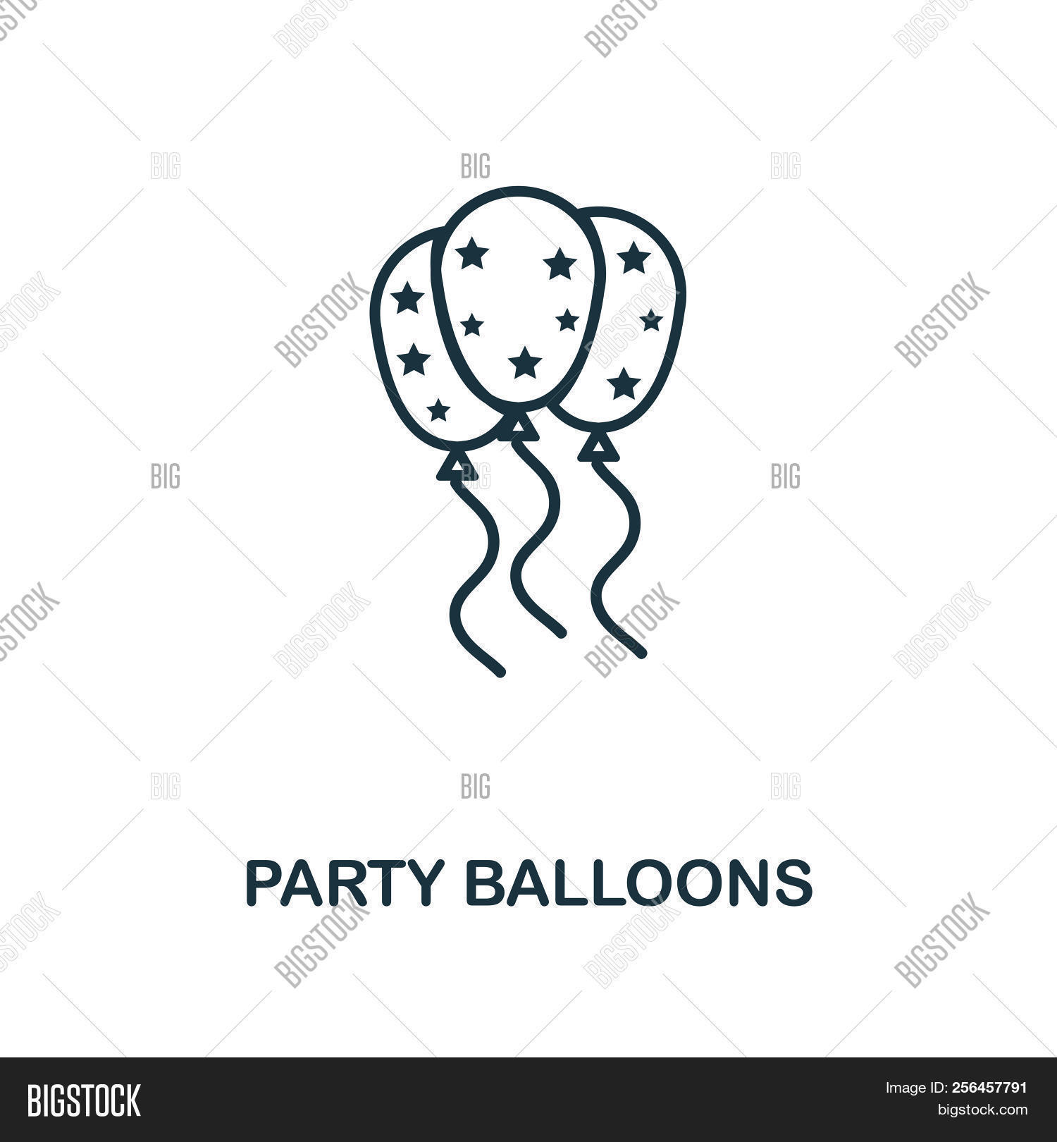 Party Balloons Outline Image & Photo (Free Trial) Bigstock