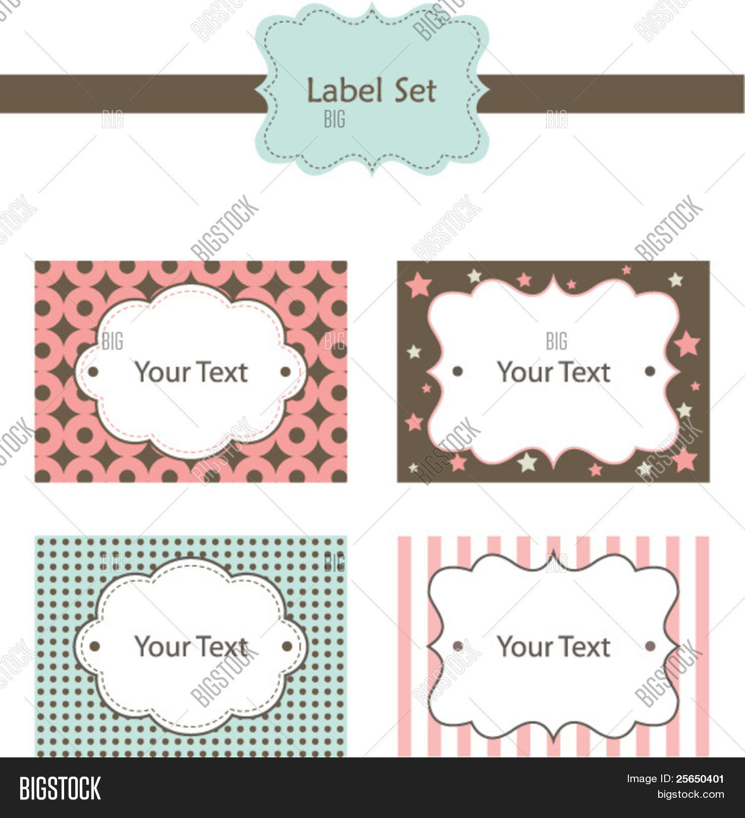 Cute Label Set Vector & Photo (Free Trial) Bigstock
