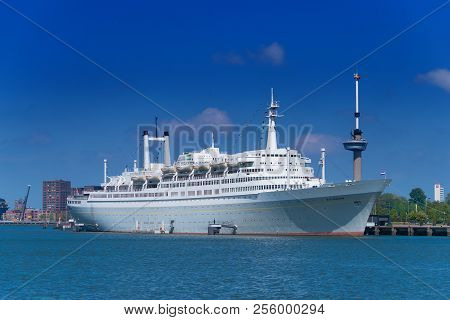 Rotterdam, Netherlands - May 6, 2017: Former Cruise Ship Ss Rotterdam, A Steamship With Oil-fired St