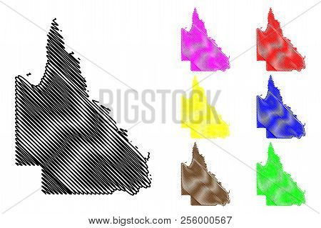 Queensland (australian States And Territories, Qld) Map Vector Illustration, Scribble Sketch Queensl