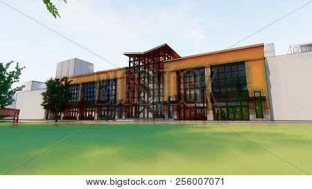 Trade And Office Center With Many Shops, Cafes And Restaurants. Cultural And Entertainment Space Of 