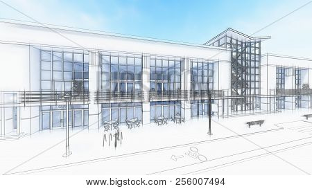 Trade And Office Center With Many Shops, Cafes And Restaurants. Cultural And Entertainment Space Of 