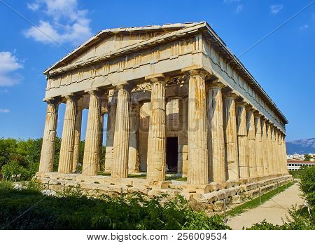 Temple Of Hephaestus. Ancient Agora Of Athens. Attica, Greece.